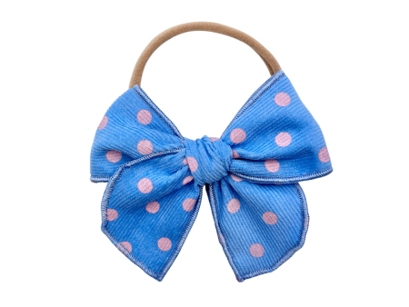 Periwinkle & Pink Dot Corduroy :: Mini Traveler Hot on Sale