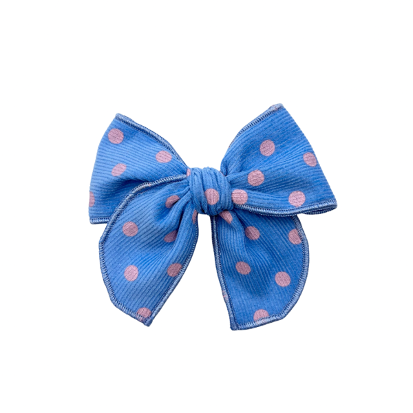 Periwinkle & Pink Dot Corduroy :: Mini Traveler Hot on Sale