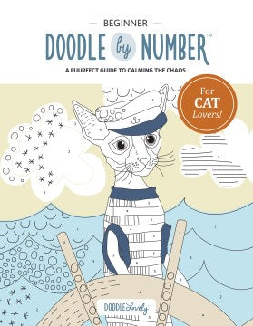 Beginner Doodle by Number for Cat Lovers Hot on Sale